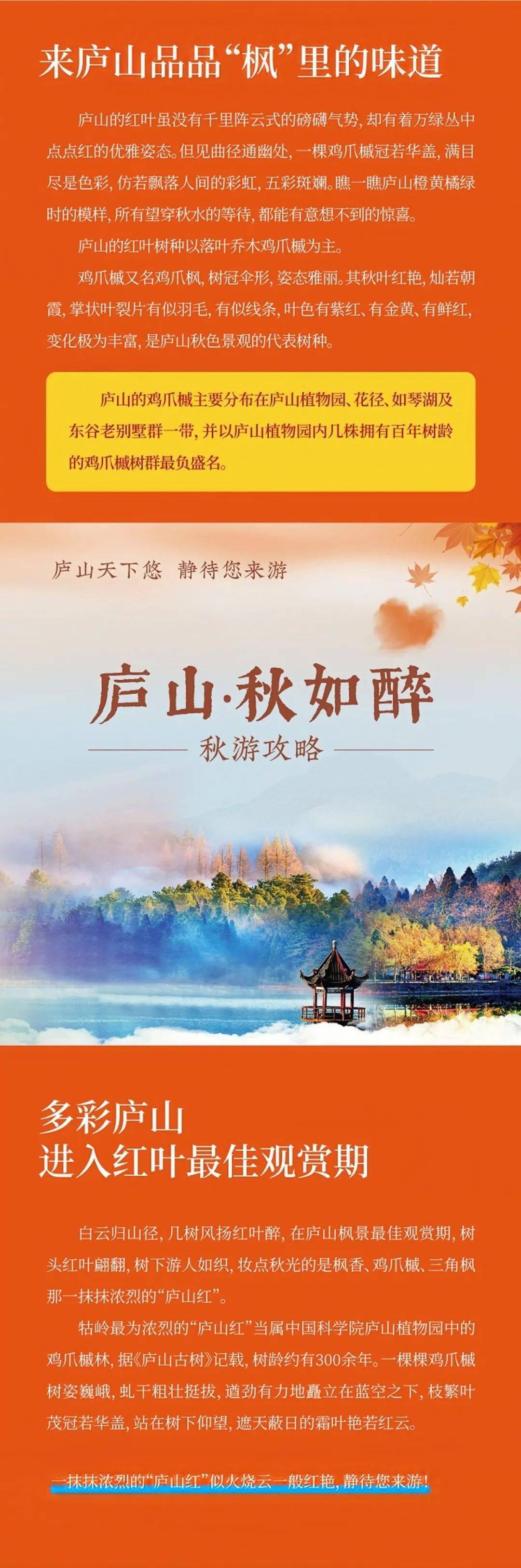 廬山秋季旅游攻略_廬山旅游最佳季節(jié)_廬山秋天有什么美景