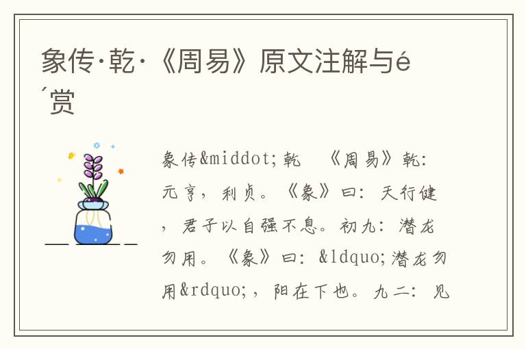 象傳·乾·《周易》原文注解與鑒賞