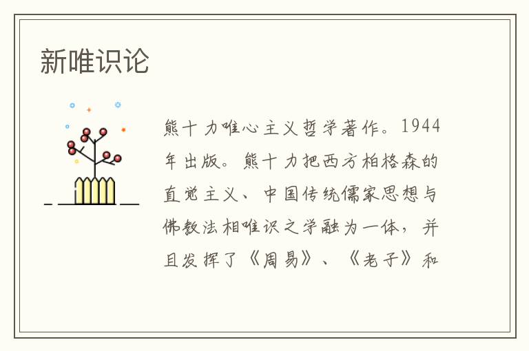 新唯識論