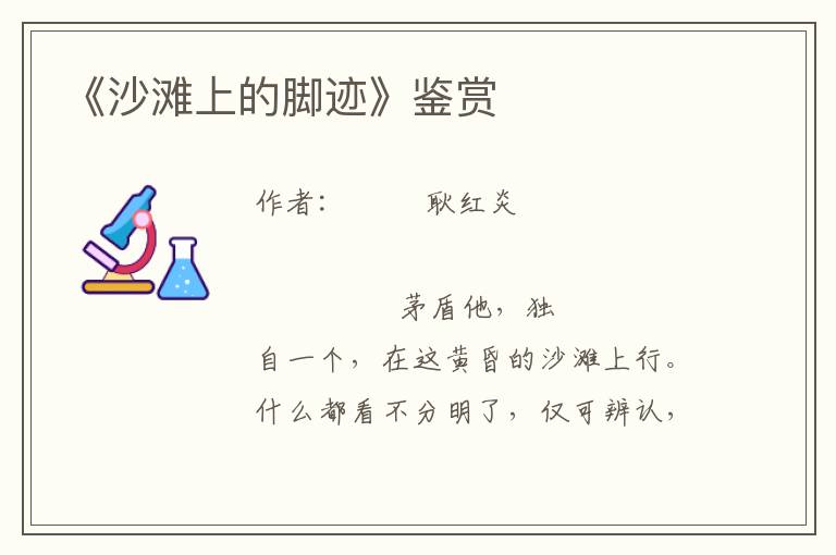 《沙灘上的腳跡》鑒賞