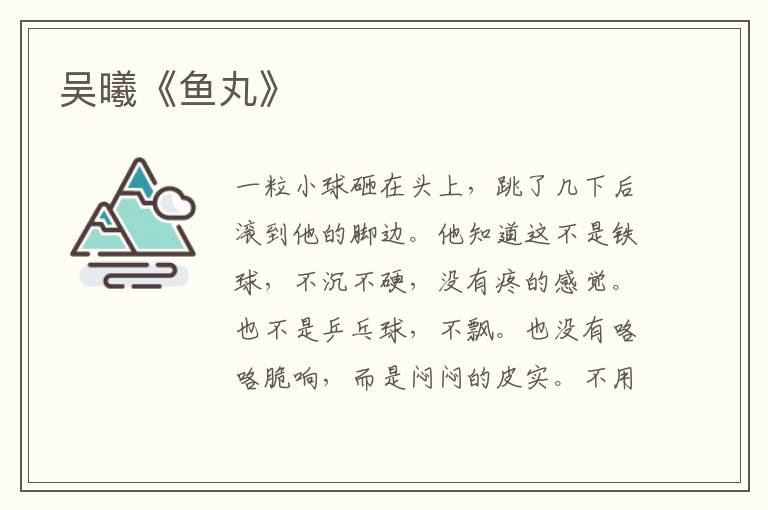 吳曦《魚丸》