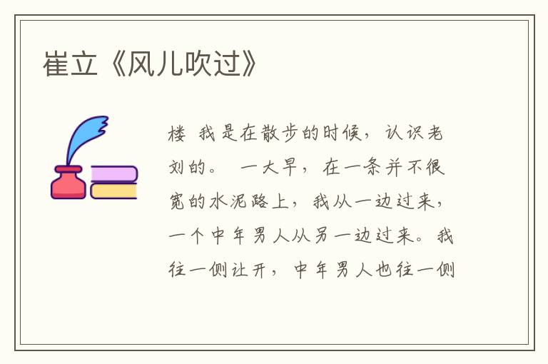 崔立《風兒吹過》